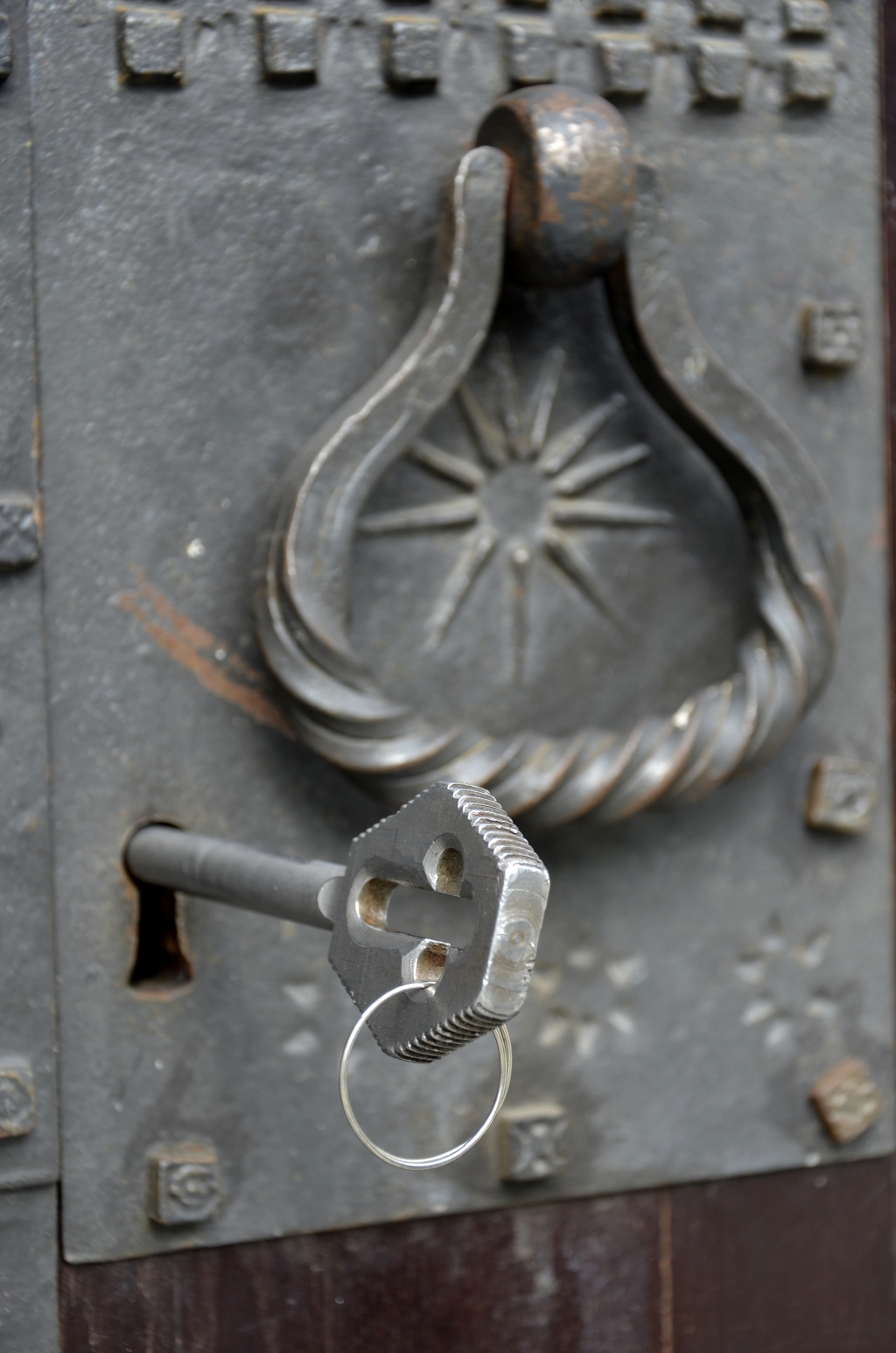 Three Antique Door Skeleton Keys, Vintage Silver Door Keys